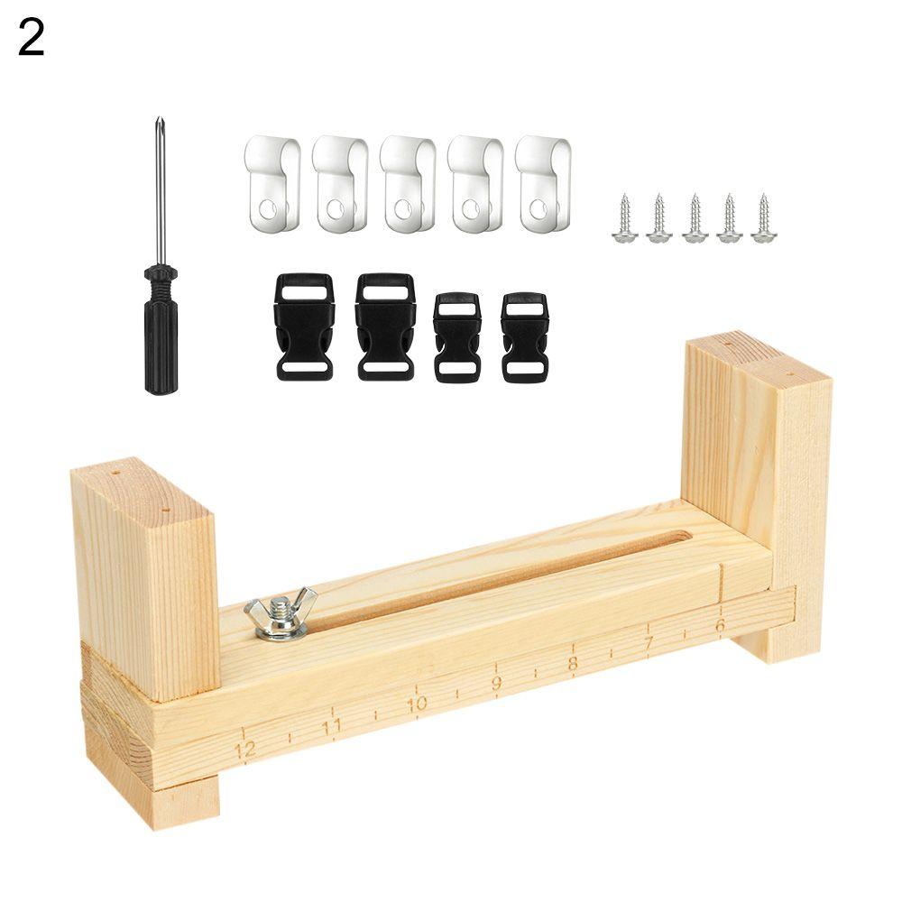2 Styles Wristband Maker DIY Bracelet Knitting Tool Jig Bracelet Maker Wood Paracord Making Wristband Knitting Tool