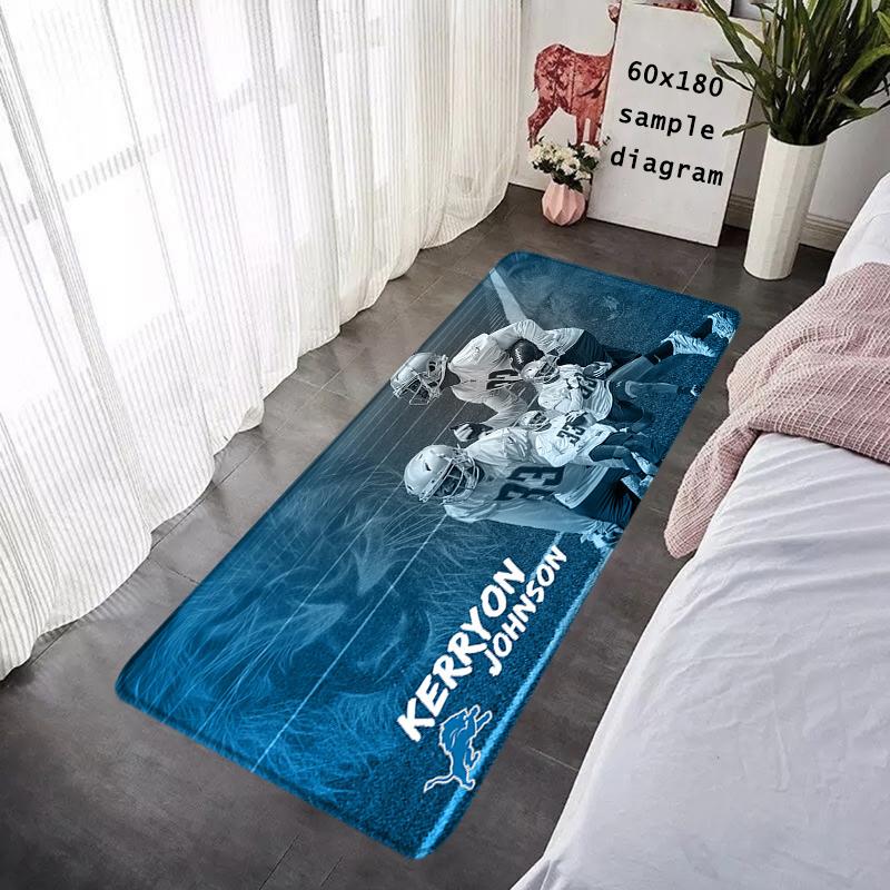 Entrance Doormat Balcony Rugs Living Room Carpet Foot Mats Bath Rug Detroit Lions Floor Mat Ideal Gifts Non-slip House Decors