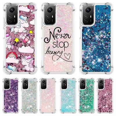 Note 12S Hülle Für Xiaomi Redmi Note 12S Hülle Bedruckt Glitzer Treibsand Flüssig Hülle für Xiomi Redmi Note12S Handyhülle Fundas