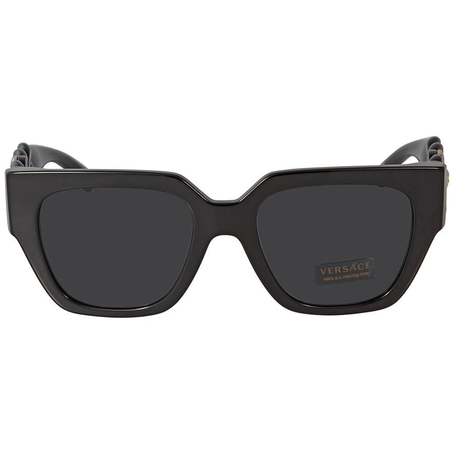 Versace Dark Grey Square Ladies Sunglasses Ve4409 Gb1 87 53