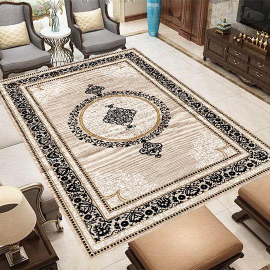 Alfombra Persa Vintage para Decoración de Salón alfombras para Dormitorio Hogar lujo rojo Felpudos Baño Antideslizante Alfombra para Vestidor 120x160cm 47x63in