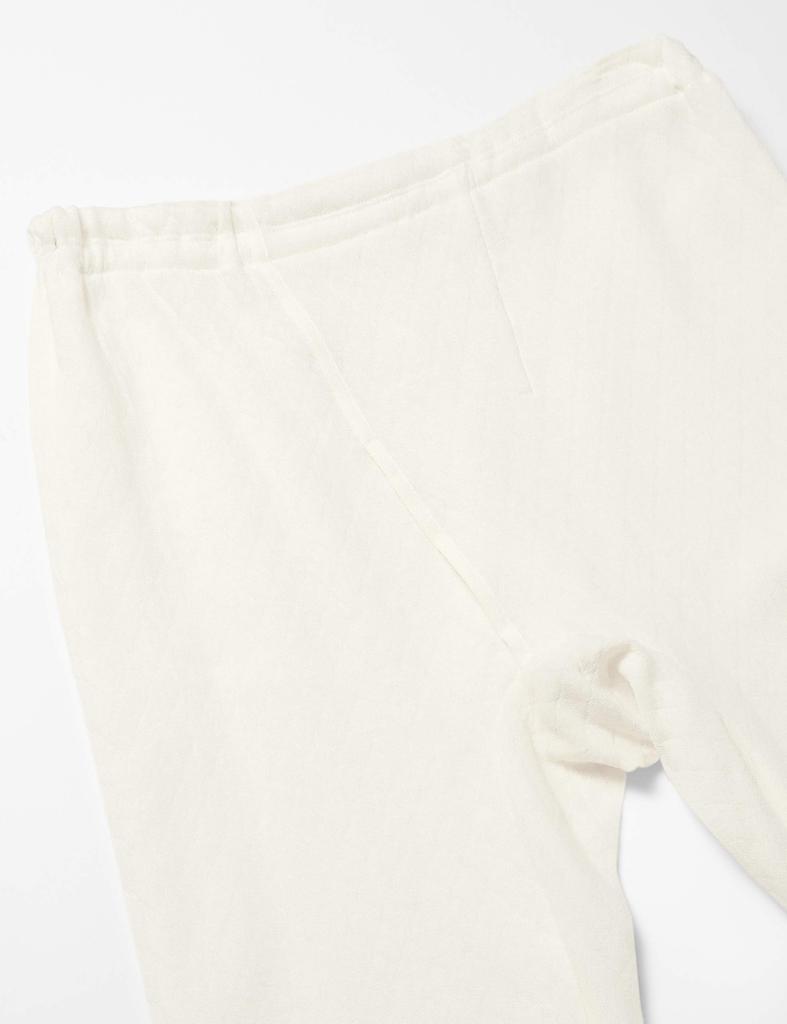 Gunze RP8402 Quilted Wool Blend Long Front Size L Men's Pants, Opening, Off-White,