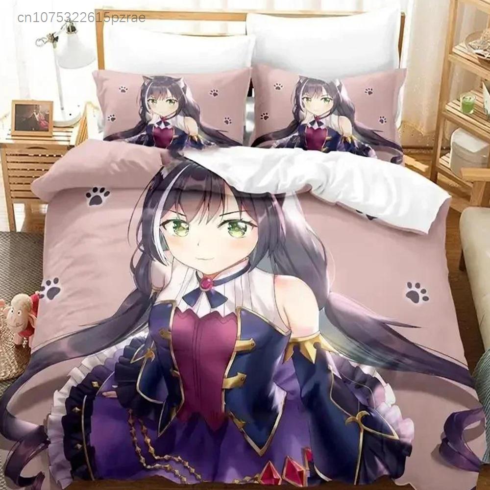 Anime Game Princess Connect! ReDive Bedding Set Duvet Cover Bed Set Quilt Cover Pillowcase Comforter King Queen Sizes Boys Adult