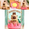 Comfortable And Plush Capybara Lotus Cushion Soft Water Pig Figurine For Gifts