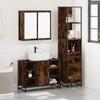 VidaXL Ensemble De Meubles De Salle De Bain 3 Pcs Chêne Fumé, Armoire De Rangement, Armoire De Bain, Meuble De Toilette 3301152