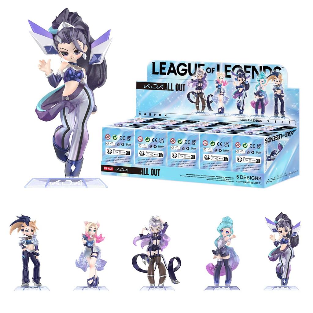 POP MART League of Legends ALL OUT Series Box 5 Pop Mart Gacha Gacha Blind Box Figure Plastic Model Premium Toy PVC Soft Vinyl Original Character