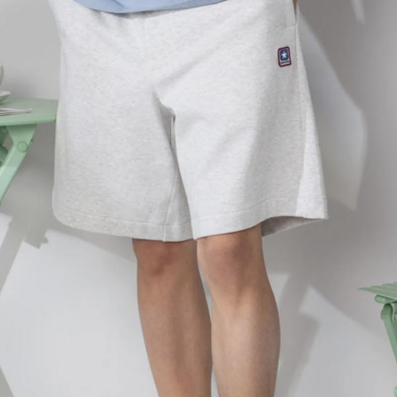 Converse Box Logo French Terry Shorts Light Retro Gray Mcj788 Ggn