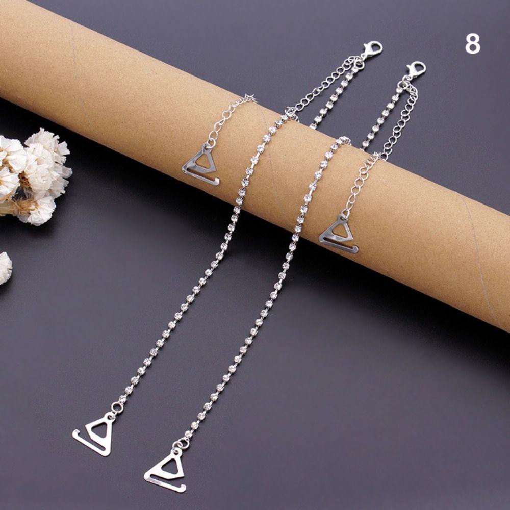 Fashion Metal Bras Straps Aniti-slip Pearl Shoulder Straps Adjustable Rhinestone Underwear Strap