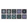 10-Pack European Style Floral Tile Wall Stickers for Living Room and Bathroom - Self-Adhesive PVC Crystal Film