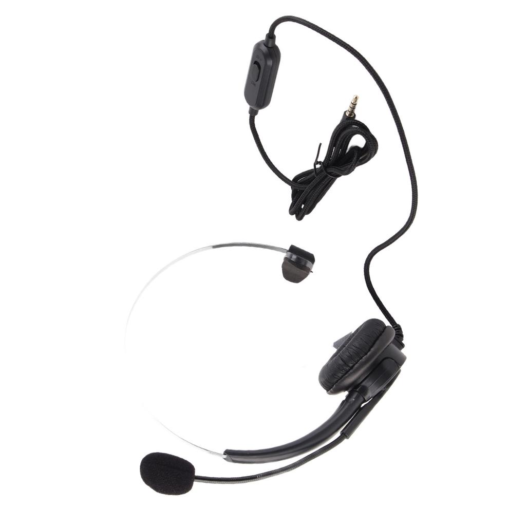 Trådbundna Trucker Headsets 3,5 mm Mono Headset med Brusreducerande Mikrofon Volymkontroll för