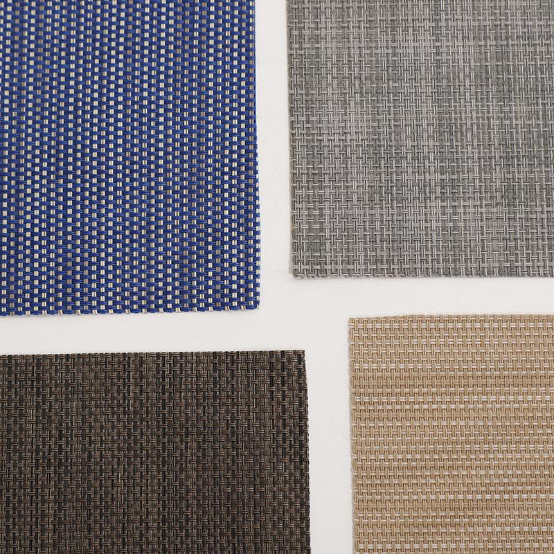 PVC Heat-Resistant Western Table Placemat Washable Dual-Tone Teslin Series Dining Table Cup Mat