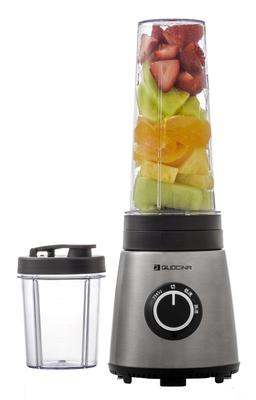FUKAI Kuoshina Slim Stainless Slim Blender, který lze rozdrtit Obsahuje 2 láhve vybavené Smoothie Tumblerem s rychlostí blesku pro domácí použití Mixér, ocel,