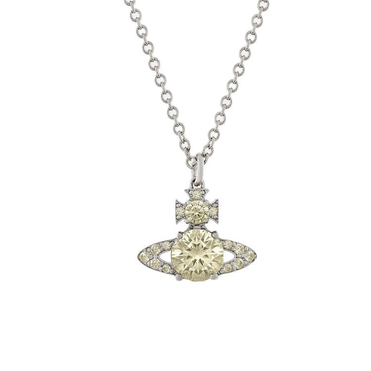 

Vivienne Westwood Ismene Saturn Shaped Necklace Unisex necklace Silver Pearl-Yellow 8053195082797 Dust-Free Bag+Box