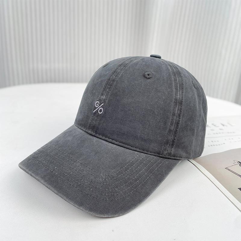 Big Head Circumference Simple Embroidery Baseball Cap Children'S Summer Visor Couple Versatile Face Small Cap Men