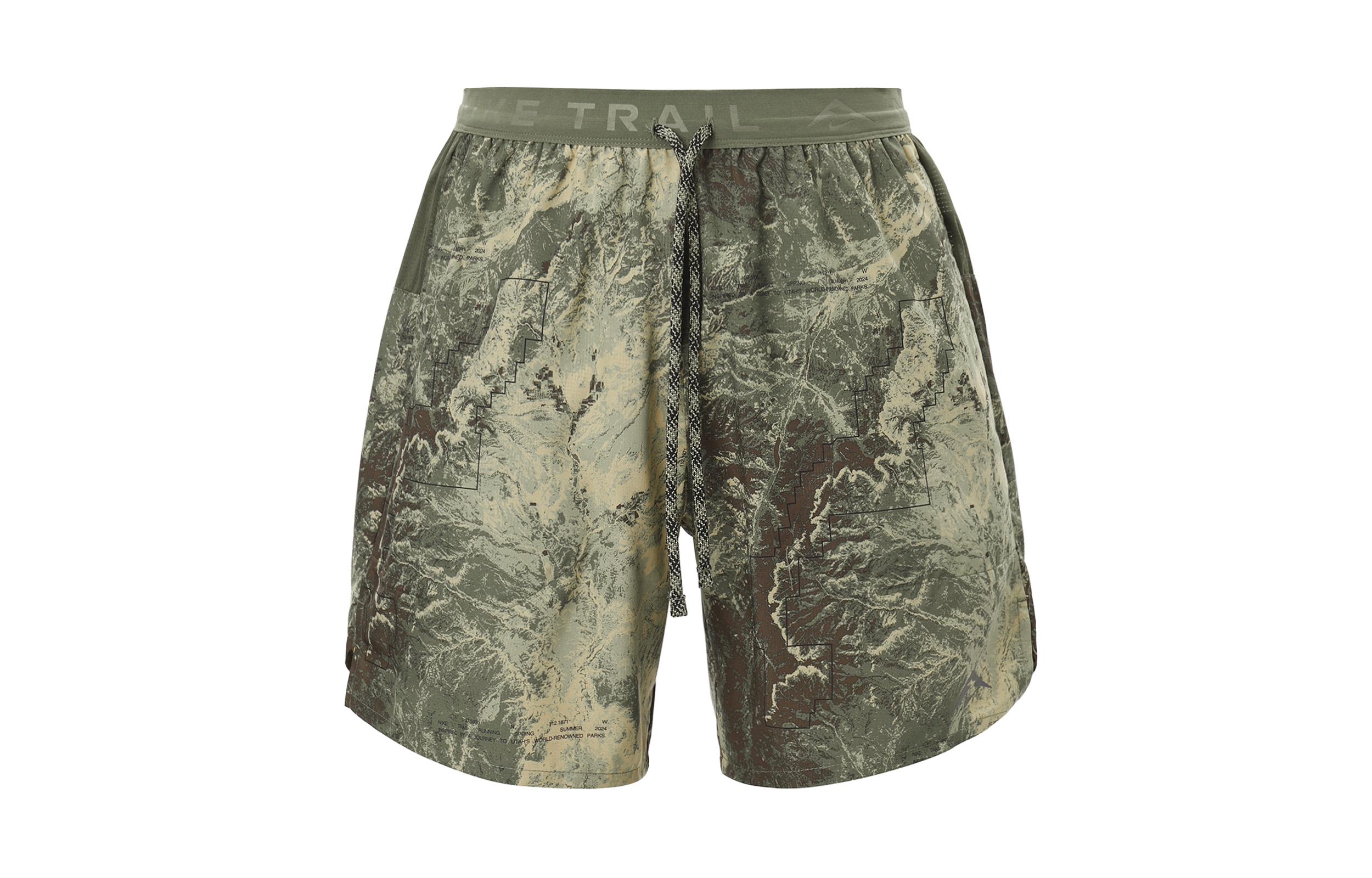 Nike Stride Casual Shorts Men s Medium Olive Green/Black FN3315-222 M