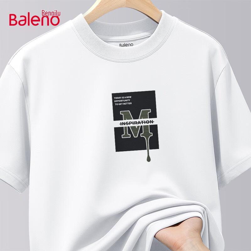 Baleno Men s Pure Cotton Crew Neck T-Shirt 4XL