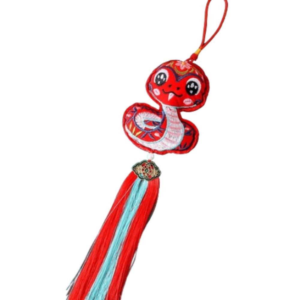 Traditional Embroidery Snake Wind Chimes Hanging New Year Pendants  New Year Decoration