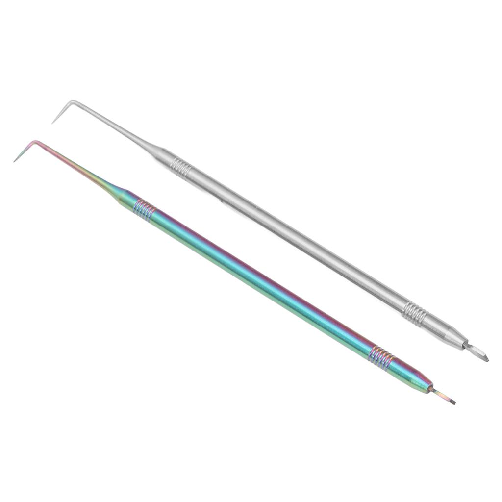 2pcs B6 Lash Perm Lift Tools Curved Tip Short Comb Stainless Steel Lash Separation Rod