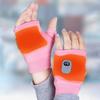 USB Heated Gloves with Digital Display Portable Smart Thermostatic Electric Heated Fingerless Gloves Hand Warming Gloves for Work Cycling Skiing