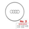For Audi  A3 A4 B8 8P B9 8V A5 A6 C7 A7 Q3 Q5 Q7 Automobile Steering Wheel Logo Bright Frame Strip Electroplated Emblem