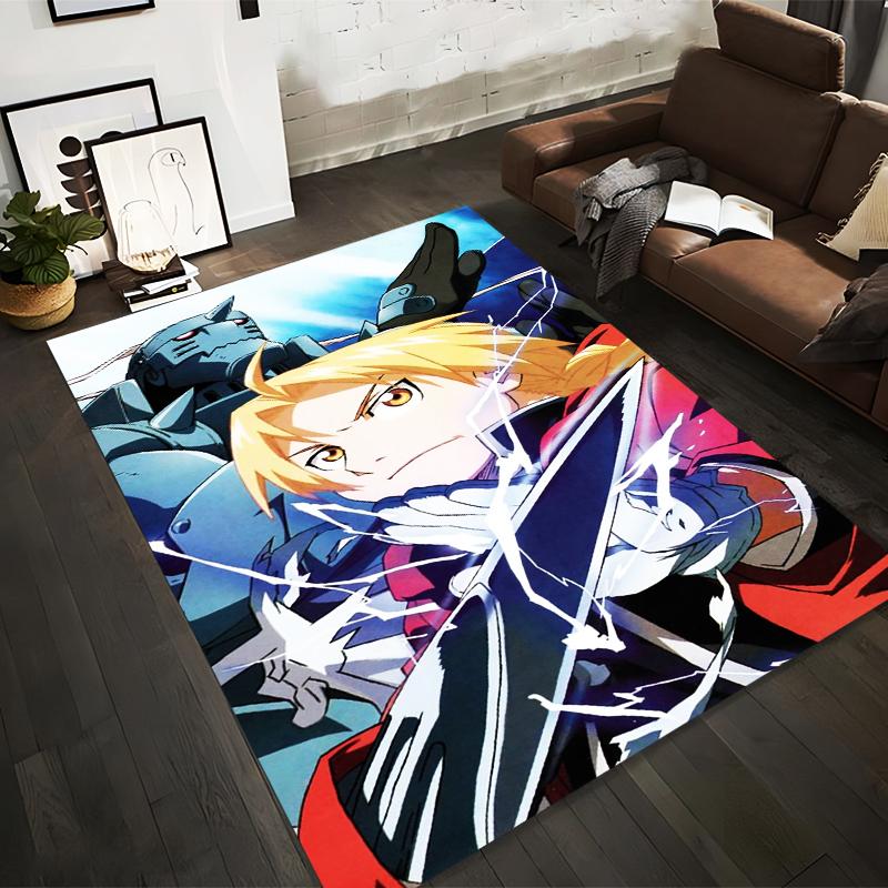 

Anime Style Rug with Blonde Warrior and Armor Design for Living Room Suitable for use as an anti-slip for living room bedroom sofas 40x60cm( 15x23in )