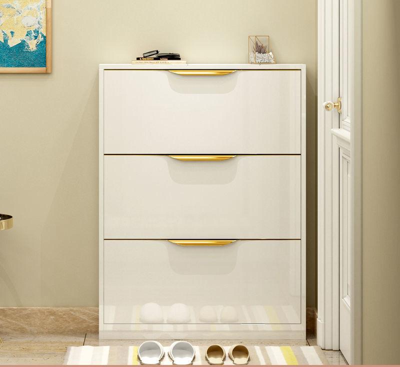 15cm Ultra-thin Shoe Cabinet Light Luxury Shoe Cabinet PianoPaint Home Entrance Narrow Space Saving Shoe Rack Wood Furniture