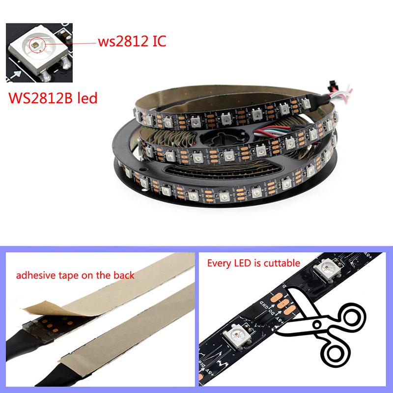 LED Streifen Programmierbare LED Lichter Vollfarbige LED Pixel Streifen Beleuchtung 2812B DC5V DIY PCB Wasserdicht für Party Hochzeit Feiertag