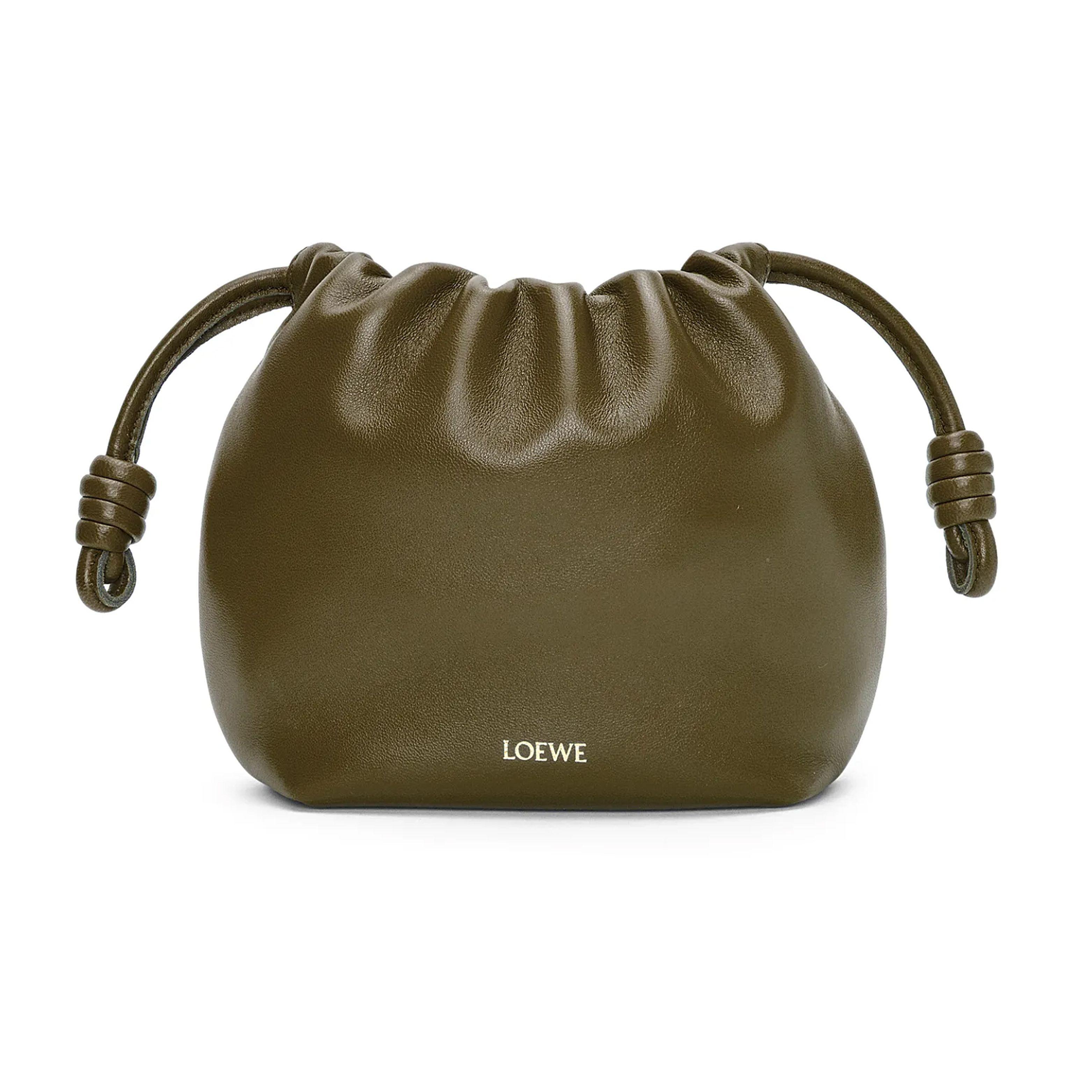 

Сумка Loewe Flamenco Знімний регульований плечовий ремінь Затягується шнур Магнітна застібка Міні-сумка через плече Клатч з ягнячої шкіри Napa A914CBPX01-3969 Basic Set (Bag+Dust Bag)