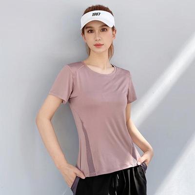 Longchan Women's Quick-Dry Breathable Sports Short-Sleeve T-Shirt