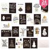 24PCS Christmas & Thanksgiving Greeting Card Set - Festive Holiday Designs for Gifts