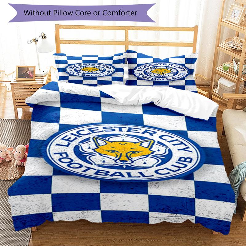 City Football Club Printed Pattern Duvet Cover Set – includes 1 duvet cover and 2 matching pillowcases Bedroom decor Christmas gifts