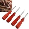 Leather Edger Professional Trimming Working Kit with Wooden Handle for DIY Craft Leather Cutting Leather Edger