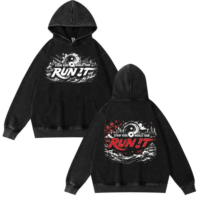 2026 Stray Kids World Tour Run It Skz Hoodie Sweatshirt Teens