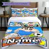 3pcs Duvet Cover Set (1*Duvet Cover + 2*Pillowcase, Without Core), Custom Name Cartoon comics Pattern Bedding Set, Home Bedroom Decor Gift