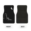 Asamike Light Car Floor Set of Black Cat Car Floor Mats for 2 Front and 2 Fully Easy Suitable for All Seasons Mats, 4, Pattern, Light/Standard Cars,