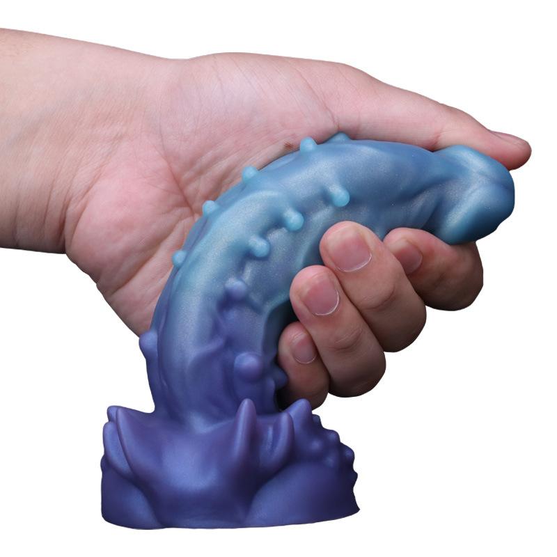 Mixed Color Prick Shaped Penis SM Female Masturbator Alternative Erotic Anal Plug Sexual Product