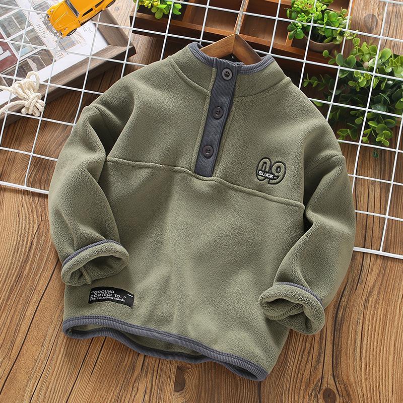 3-12 Years Teen Boys Sweatshirt Autumn Winter Warm Fleece Top Kids Tracksuit Fashion Long Sleeve Pullover Sweater Child Clothing