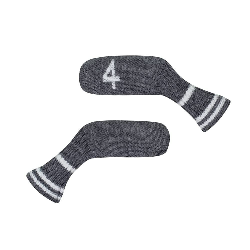 Scott Edward Golf Iron Headcovers, 10-Piece Set, Cute, Basically Sock-Shaped, Washable, Durable Golf Club Head Protectors (Gray)