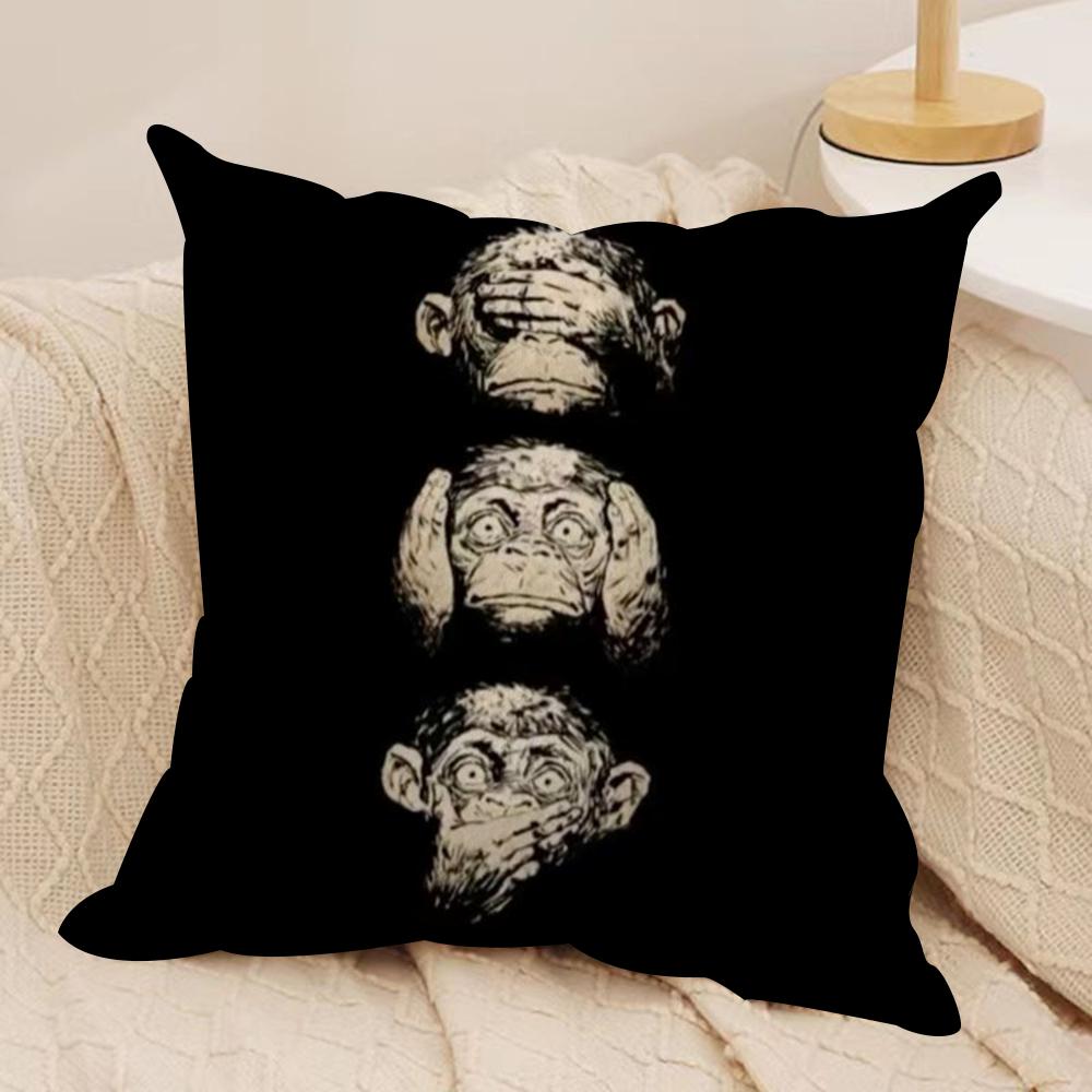 O-Omerta Maes Cushion Cover Soft Plush Fabric Double-Sided Printed Sofa Cushion Cover for All Seasons Home Decor Gift