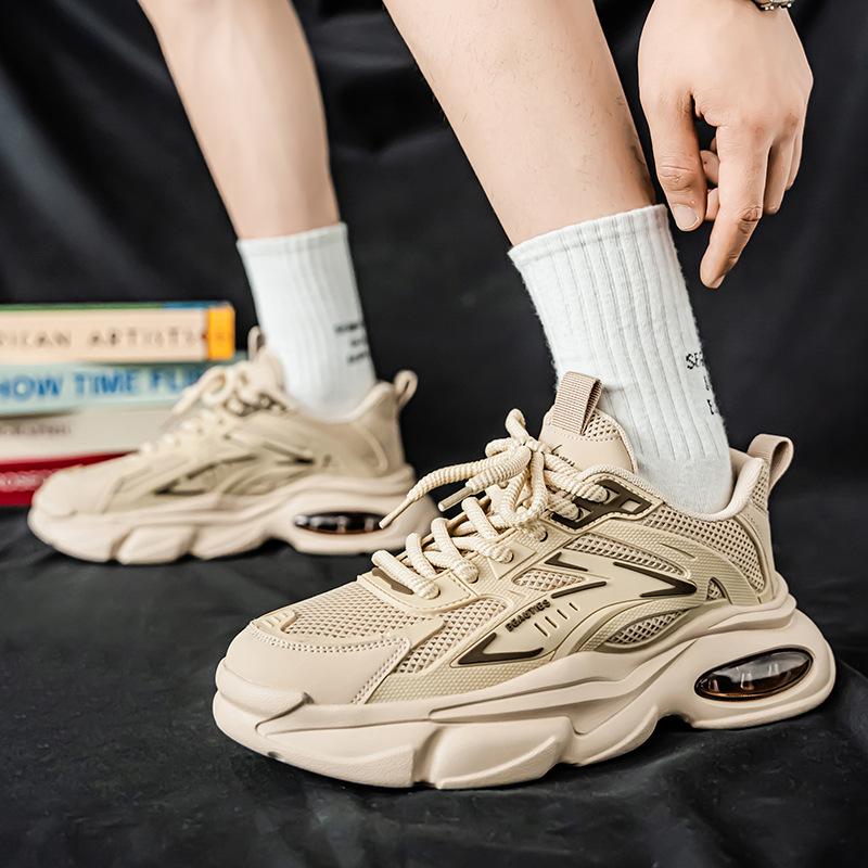 

Putian mesh breathable summer dad soft-soled running casual sports shoes men s deodorant high tide shoes 44 хаки