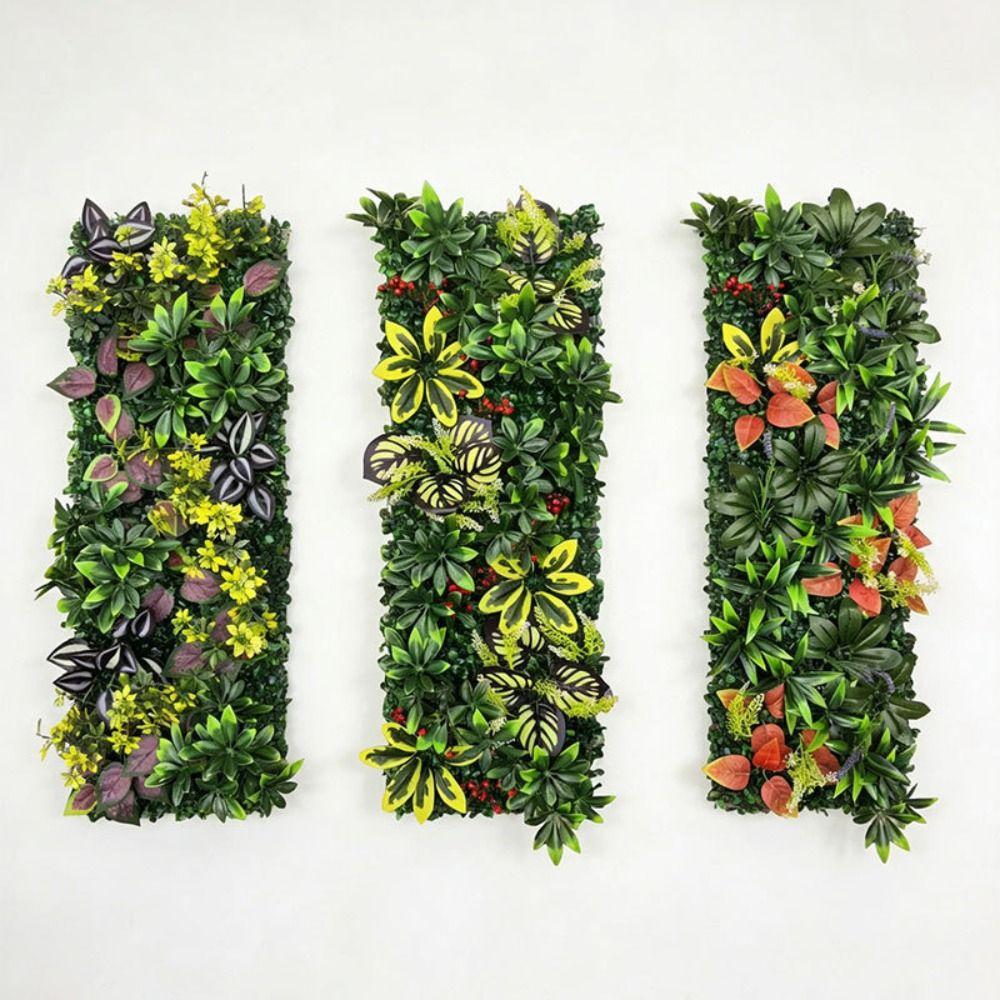 Flower Artificial Eucalyptus Carpet UV Protection Artificial Fern Grass Privacy Screen