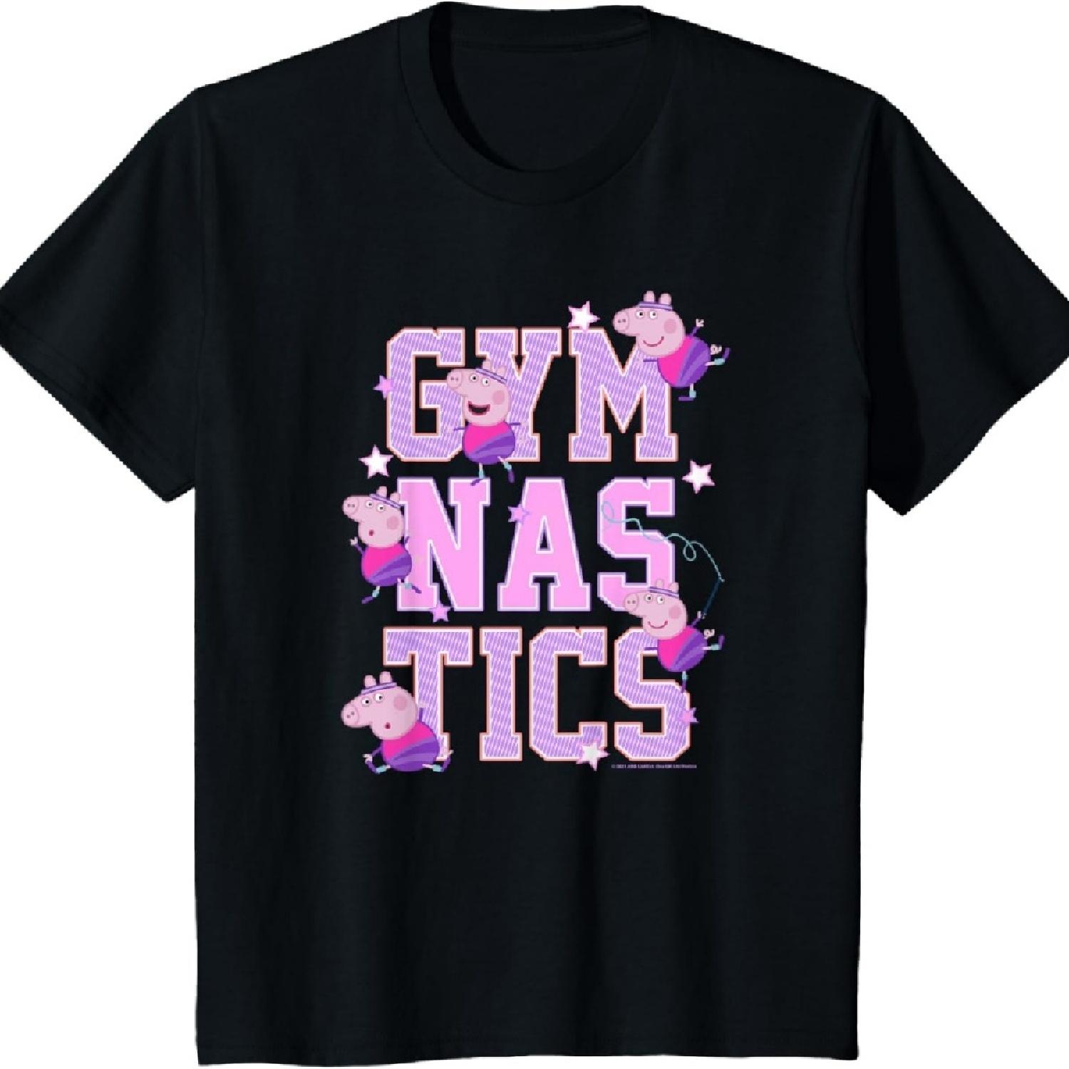 

Kids Peppa Pig Gymnastics Stacked Text T-Shirt XXXXXL чёрный