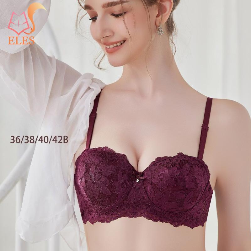 Lace Bra for Women Big Cup Sexy Floral Underwire Underwear Ladies Push Up Thin Bra Half Cup 3-42B Gather Brassiere