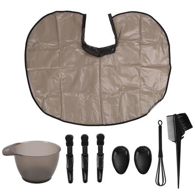 Hair Dyeing Set with Brush Blender Ear Muffs Dyeing Bowl Bib Hairdressing Clip Hair Coloring Tool
