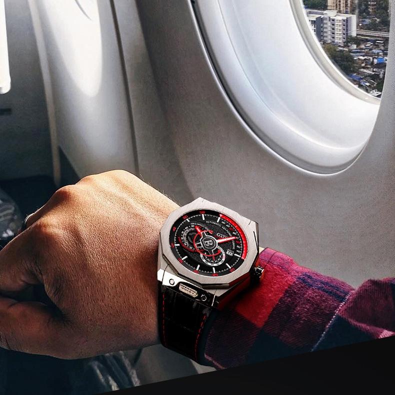 Bonest Gatti Watches Business, im Dunkeln leuchtende mechanische Uhr, wasserdichte Luxusuhr