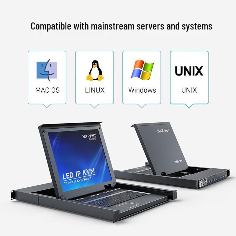MT-viki Rackmount KVM Switch with Integrated Monitor