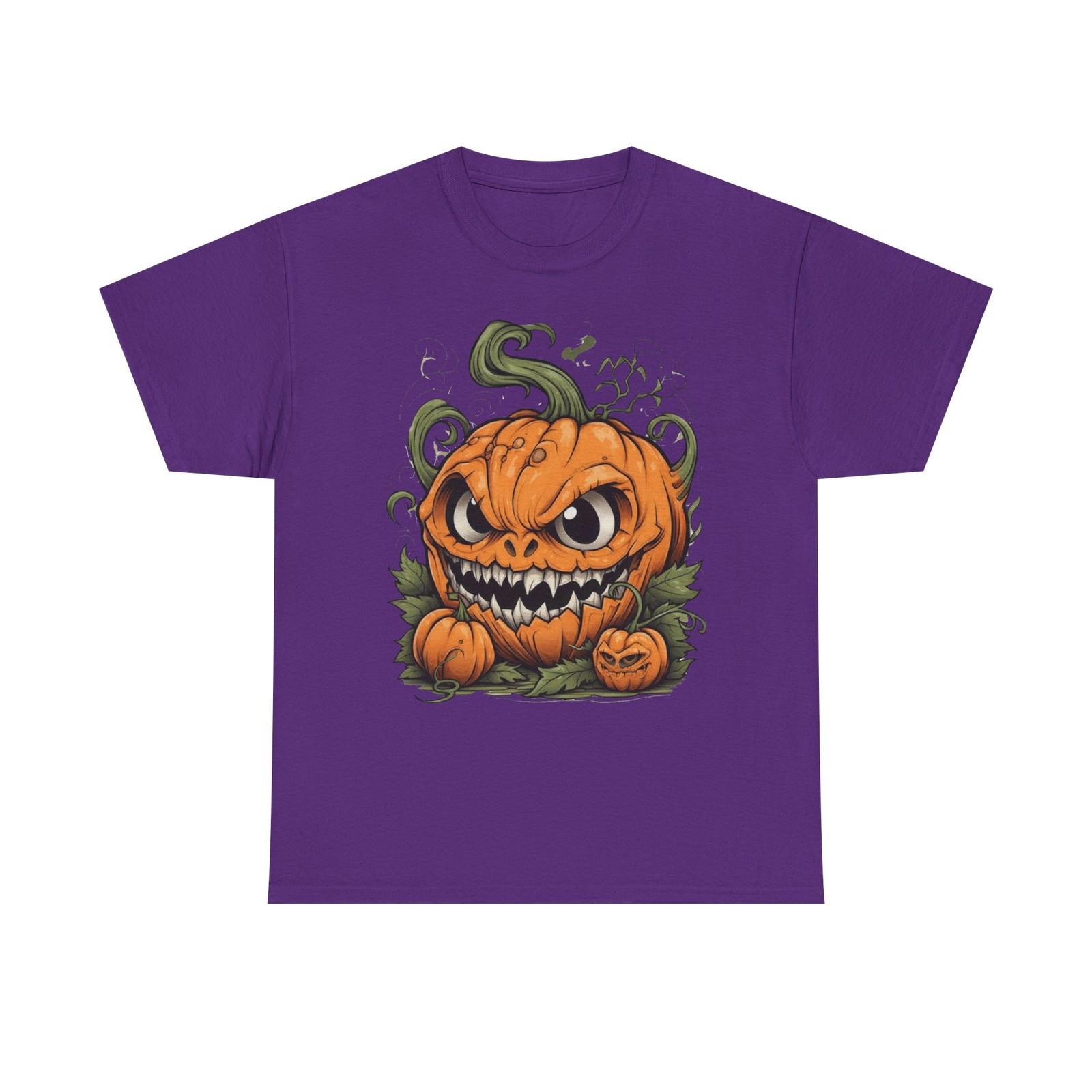 Evil Jack-o -Lantern Pumpkin T-Shirt | Halloween Tee S разноцветный