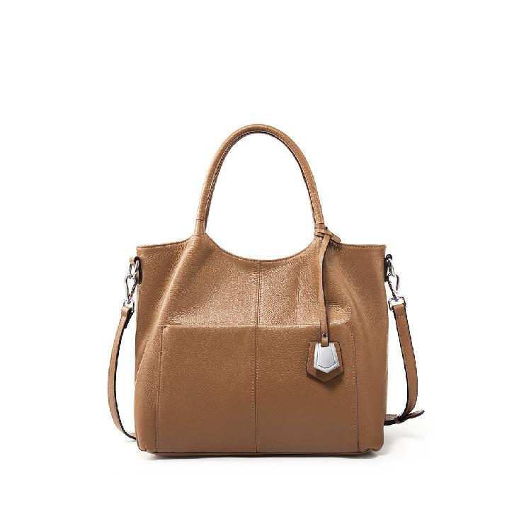 Top Layer Cowhide Large Bag Single Shoulder Handbag for Women 2025 New Vintage Large Capacity Tote Bag Genuine Leather Crossbody Bag for Women