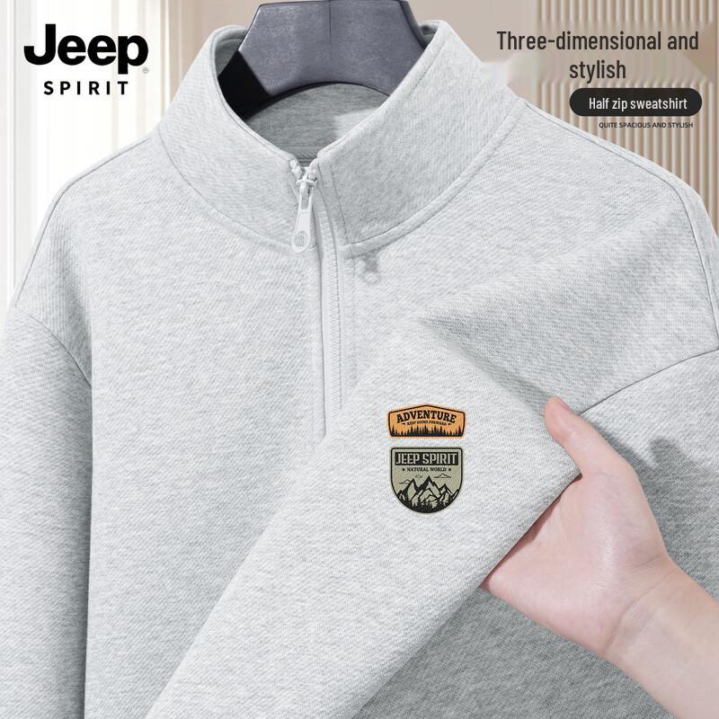 JEEP SPIRIT Men's 2025 American Style Pullover Sweatshirt