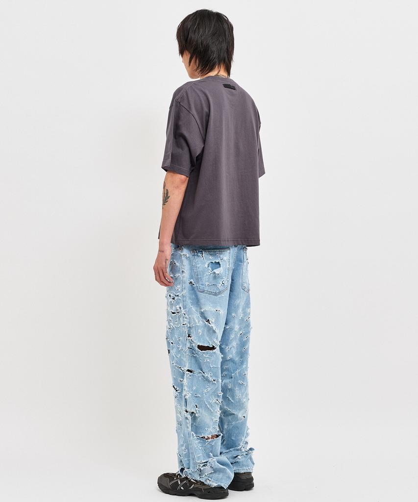 C WEAR BY THE GENIUS Men'S Crop T-Shirt Charcoal